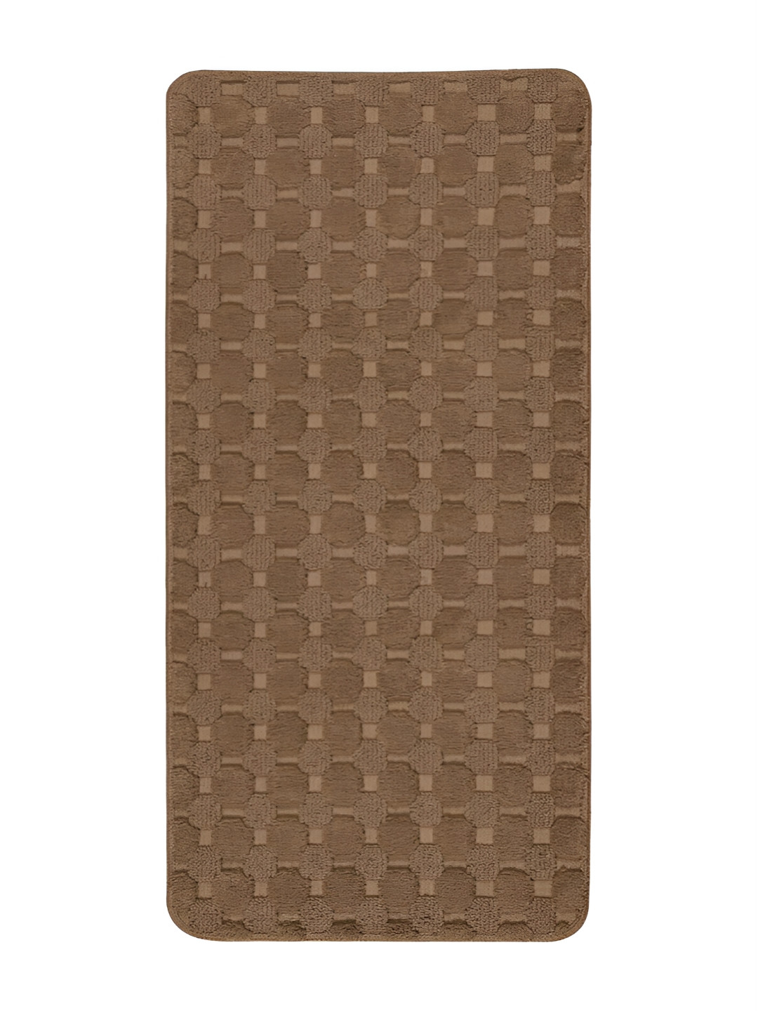 Saral Home YANO Brown Textured Anti Skid Rectangle Floor Runner