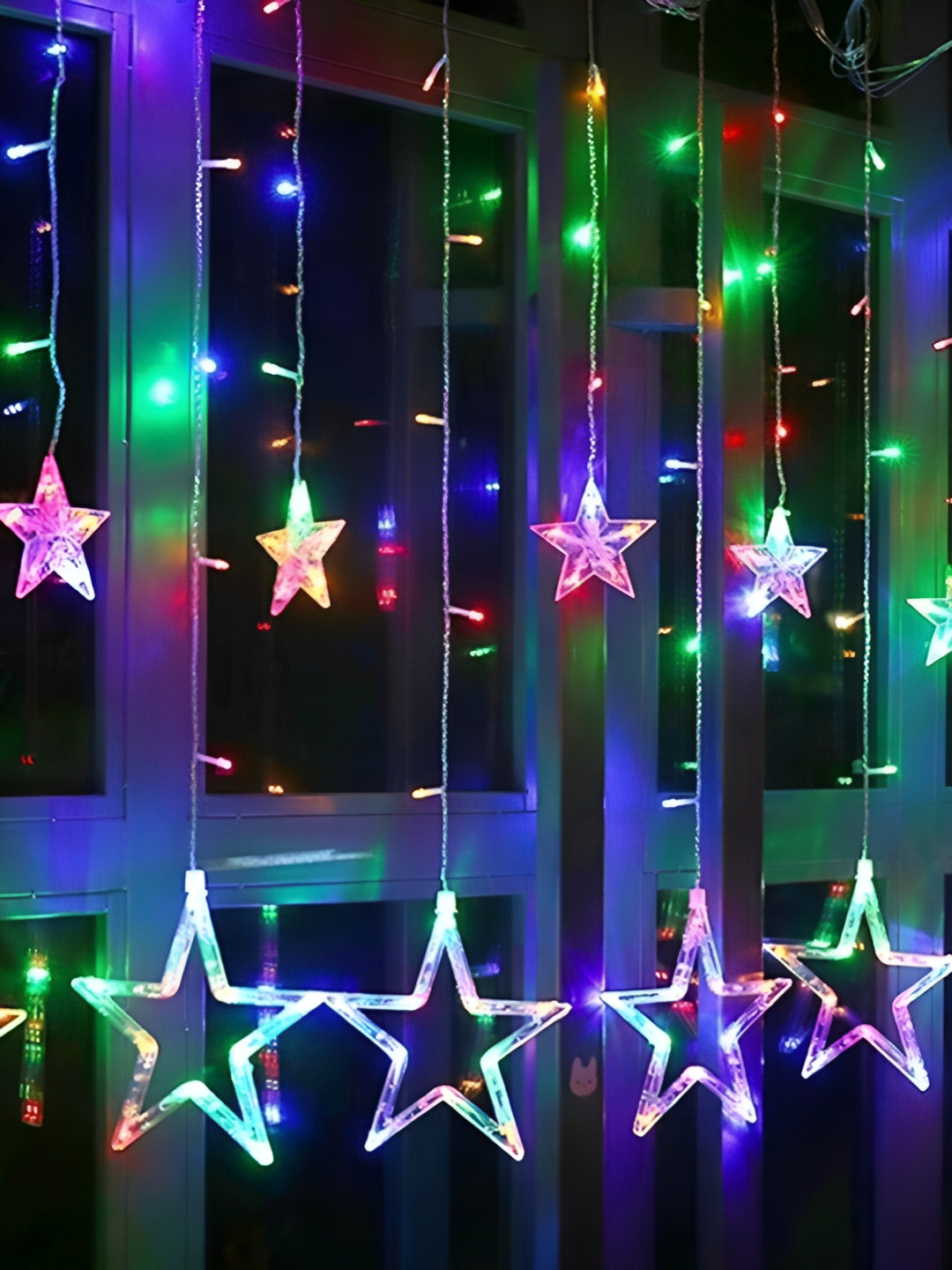 Kuber Industries Blue & Pink 1 Piece 12 LED String Lights