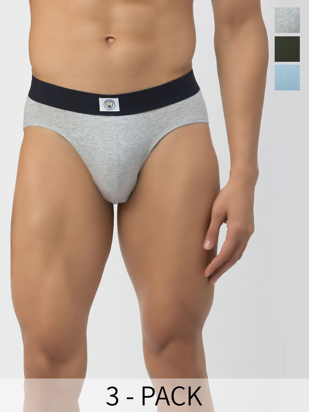 John Players Pack Of 3 Rash-Free Cotton Basic Briefs COMBOJP27S