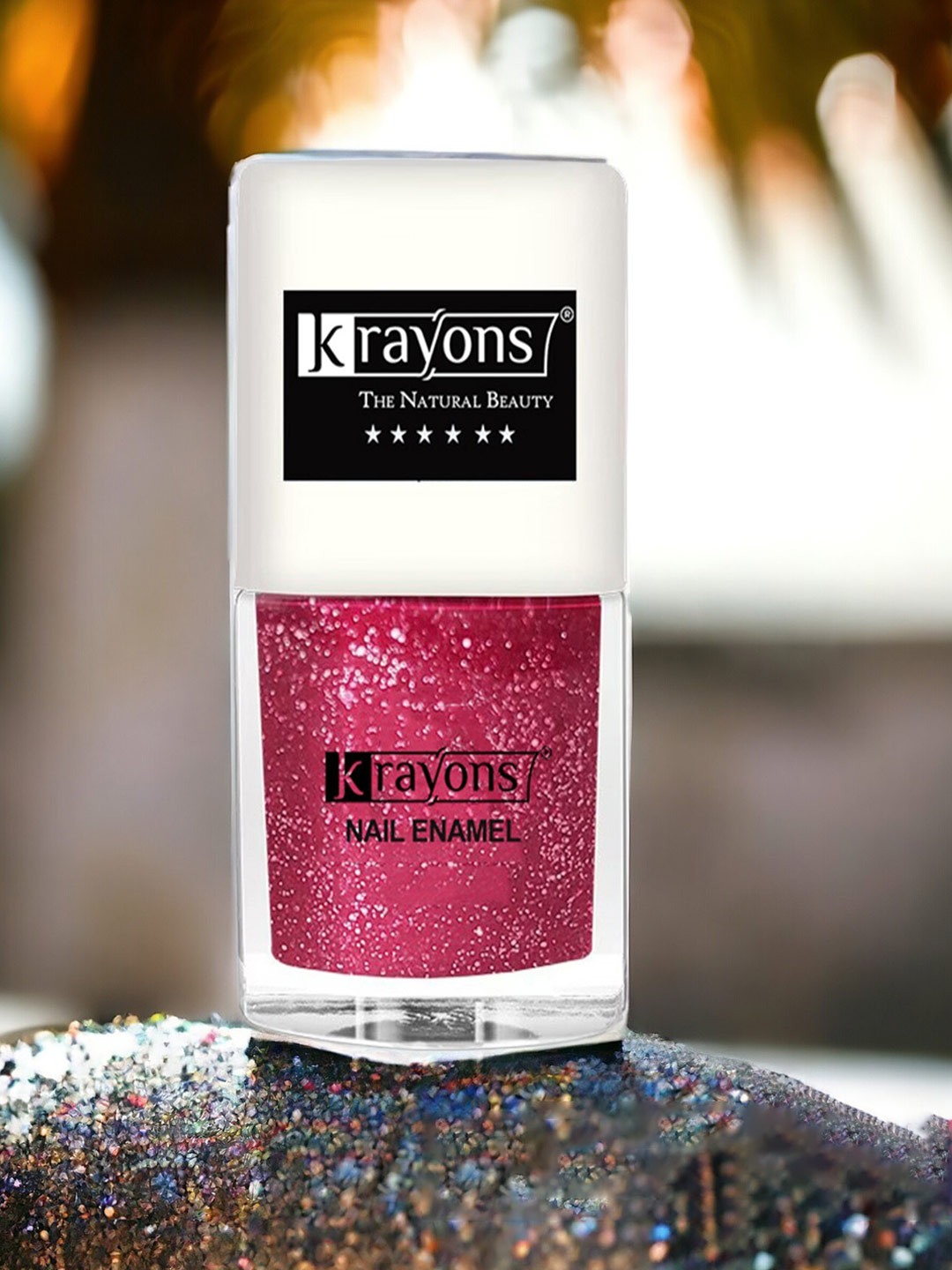 krayons Long Lasting Glitter Nail Paint - 5ml - Blush Pink 98