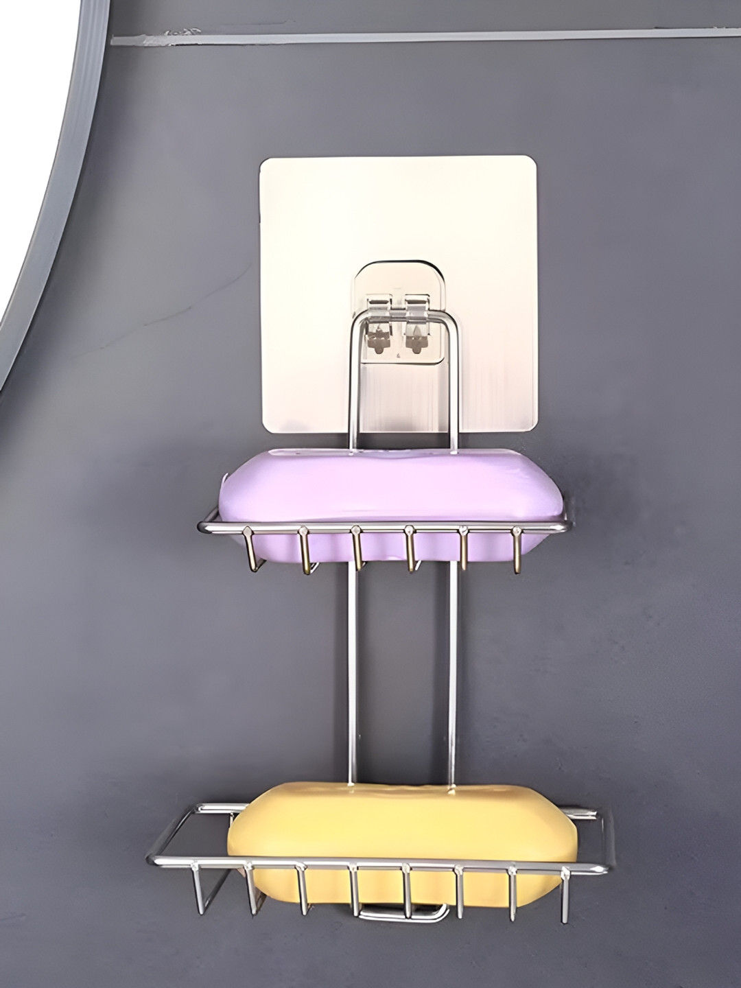 Kuber Industries Silver-Toned Stainless Steel Bathroom Caddy