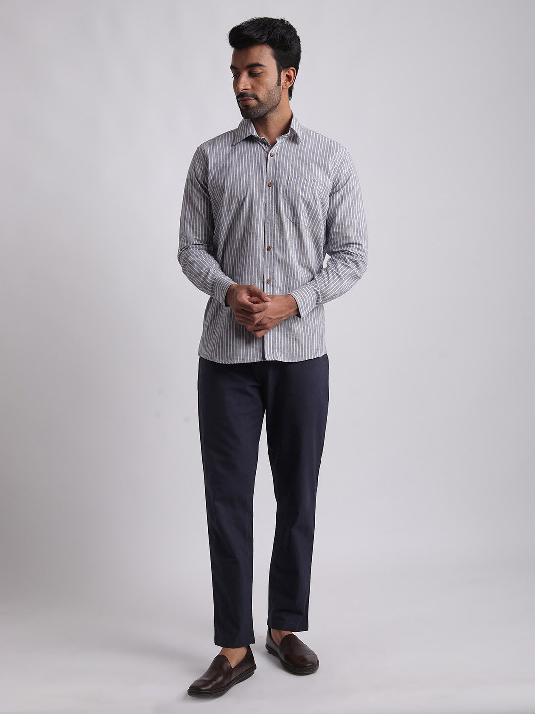 Streaks & Crosses Men Comfort Grid Tattersall Checks Opaque Checked Casual Shirt