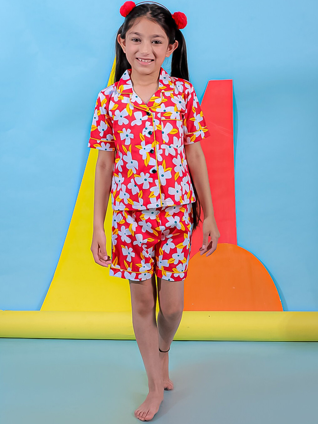 Stuffie Land Girls Printed Night suit