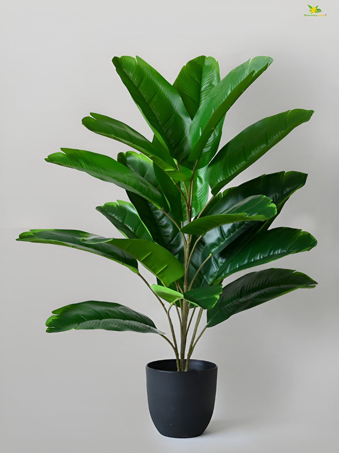 Blooming Floret Green Bird-Of-Paradise Artificial Plant With Pot