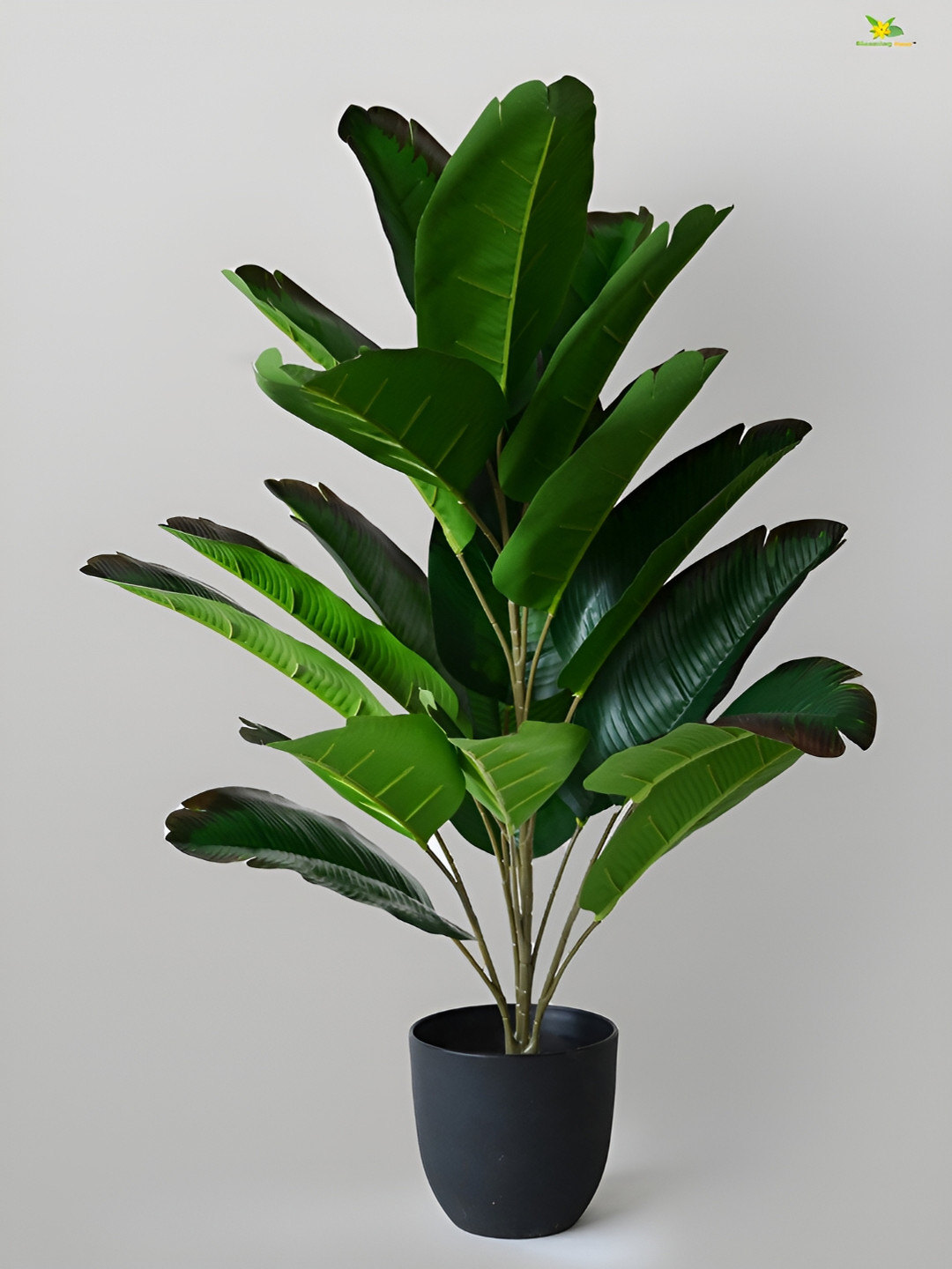 Blooming Floret Green Bird-Of-Paradise Artificial Plant With Pot