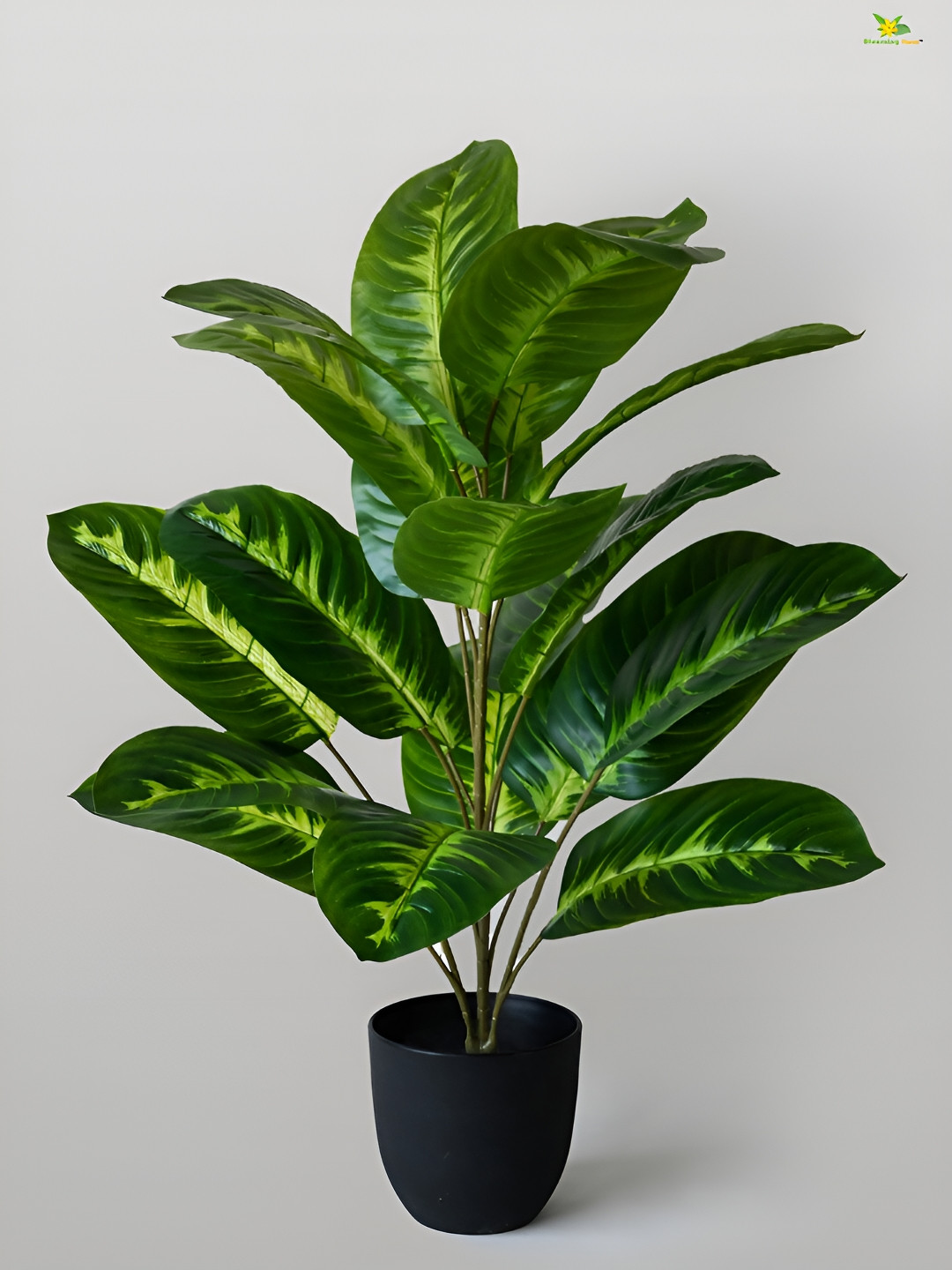 Blooming Floret Green Bird-Of-Paradise Artificial Plant With Pot