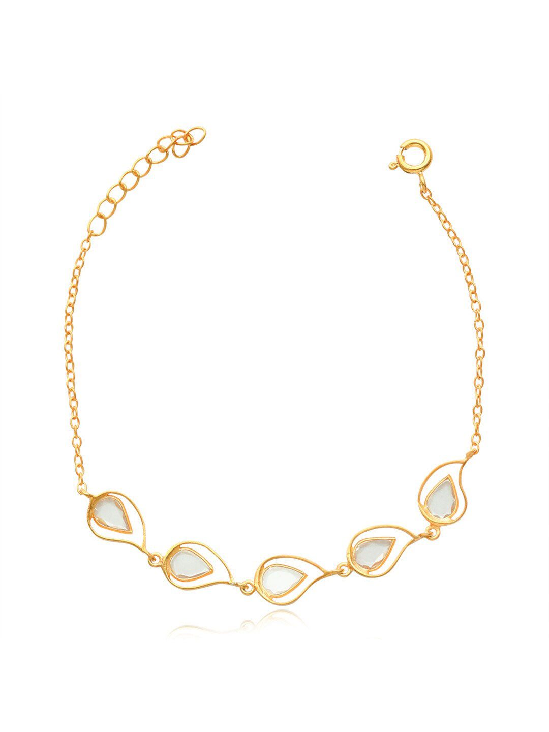 Unniyarcha Silver 92.5 Gold-Plated Wraparound Bracelet