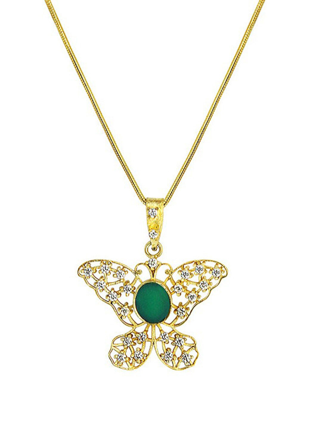 Unniyarcha Gold-Plated 92.5 Sterling silver Pendant Chain