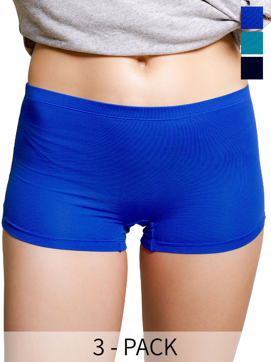 SONA Pack Of 3 Hipster Briefs SL-4000-N-BLU-R-BLU