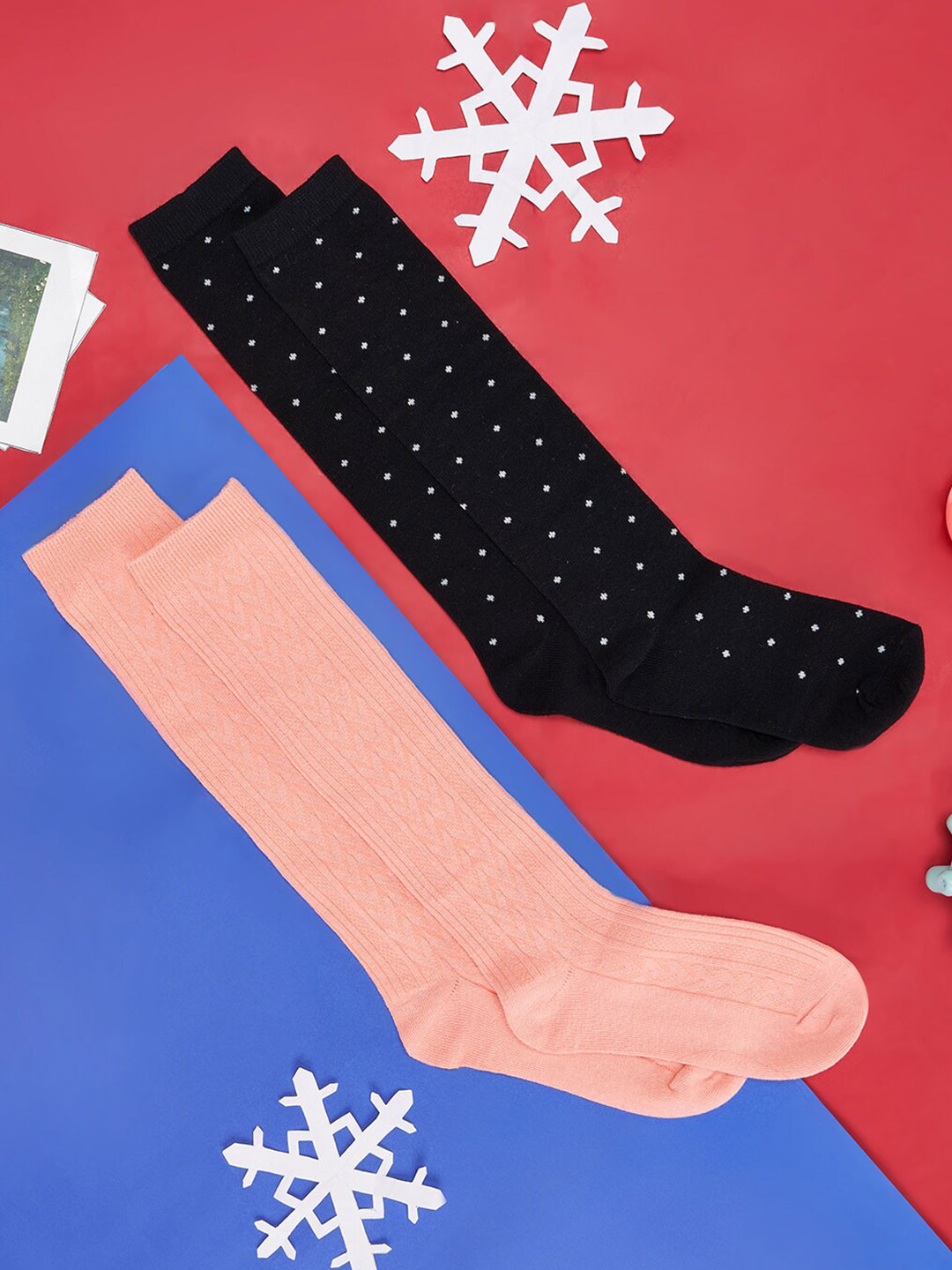 Pantaloons Junior Infant Girls Pack Of 2 Patterned Calf Length Socks