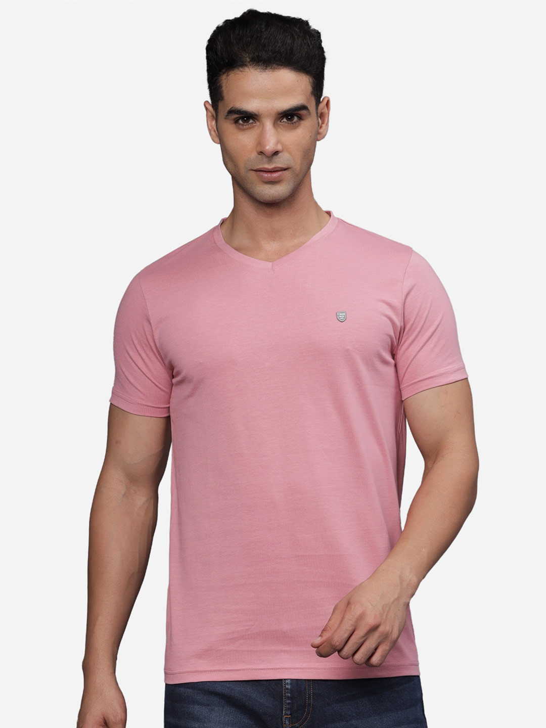 t-base Men V-Neck Cut Outs T-shirt