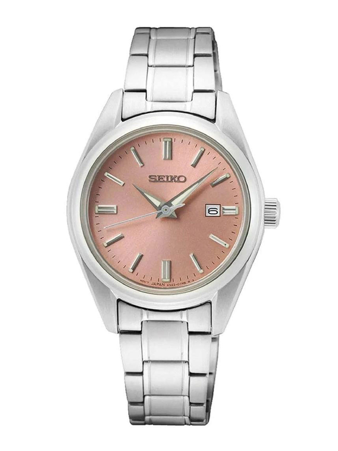 SEIKO Women Stainless Steel Bracelet Style Straps Analogue Motion Powered Watch SUR529P1