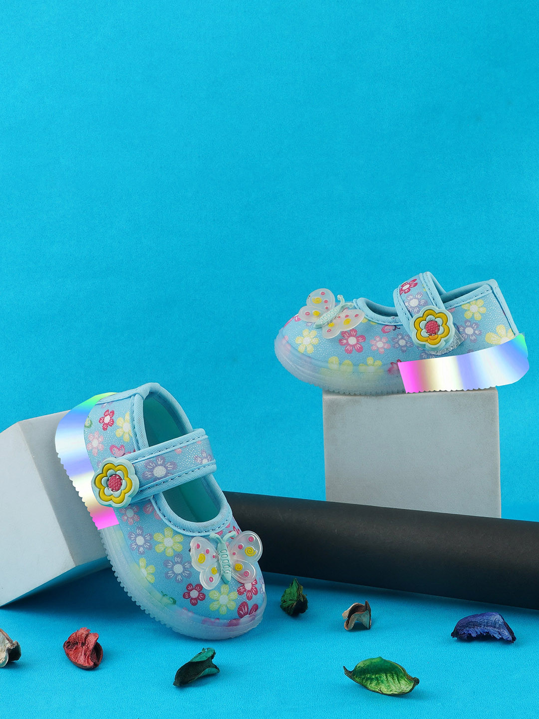 BAESD Kids Printed LED Slip-On Sneakers