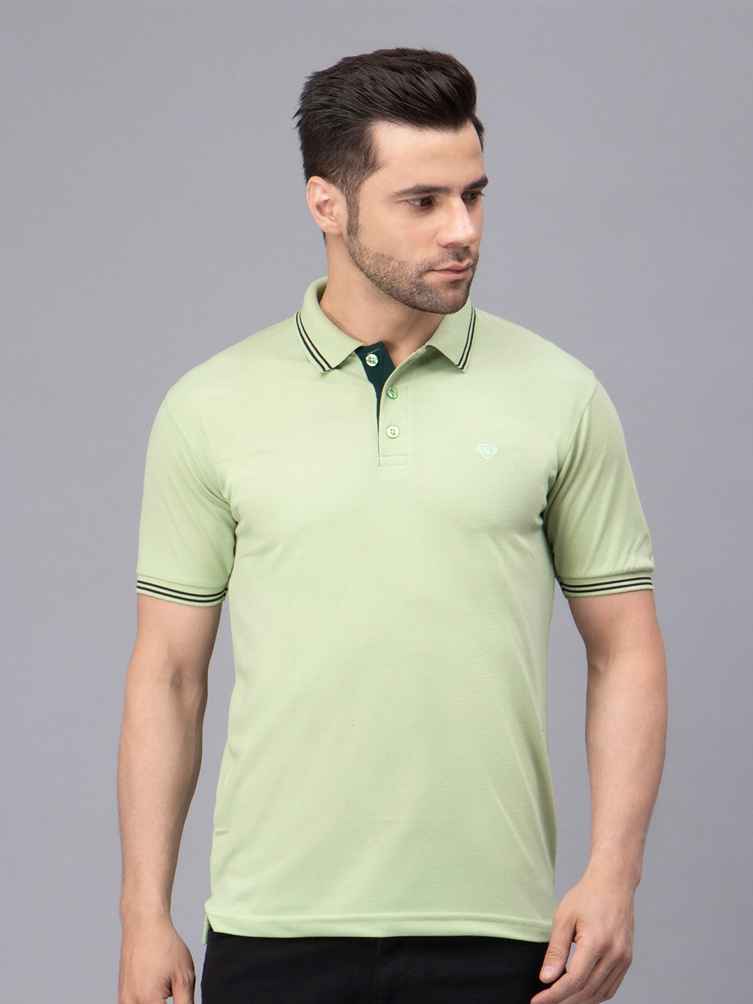 WE PERFECT Polo Collar Short Sleeves Regular Fit T-shirt