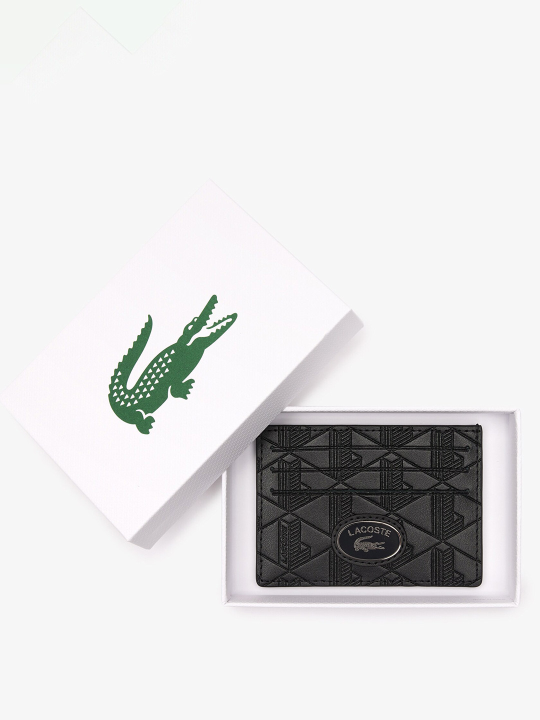 Lacoste Men Textured Leather Card Holder