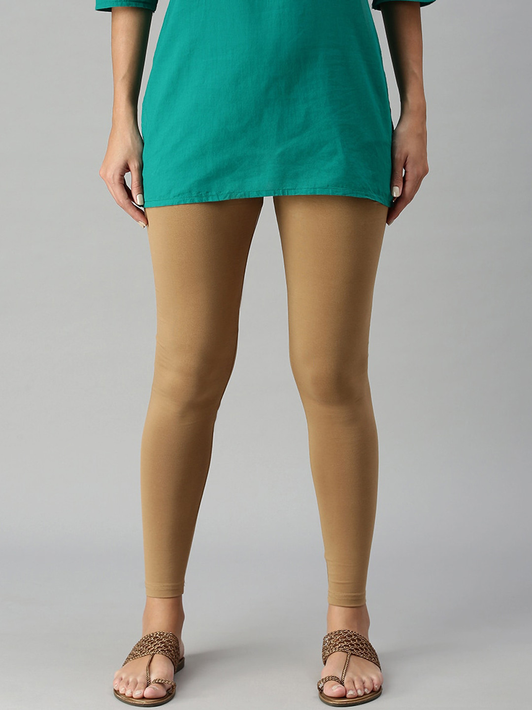 De Moza Slim-Fit Cotton Ankle-Length Leggings