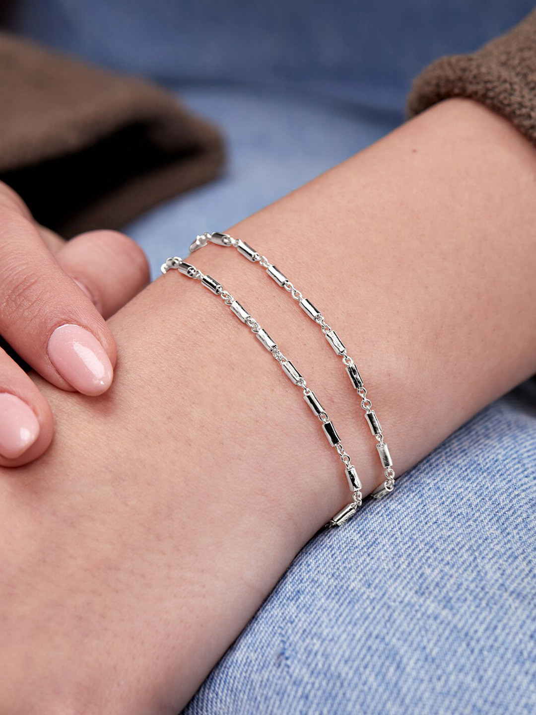 AIKA BY MINUTIAE Silver-Plated Link Bracelet