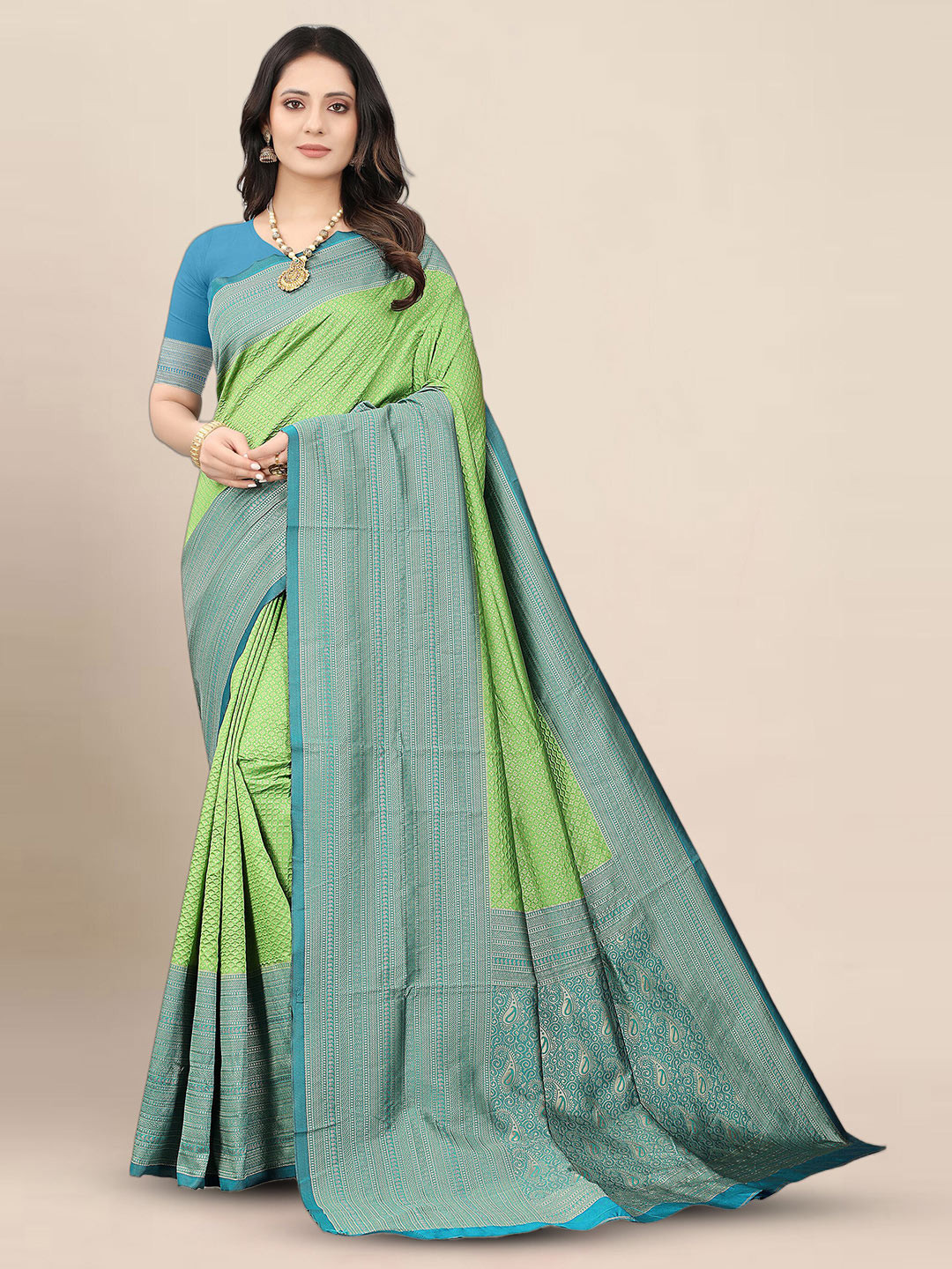 KALINI Ethnic Motif Woven Designer Banarasi Zari Saree