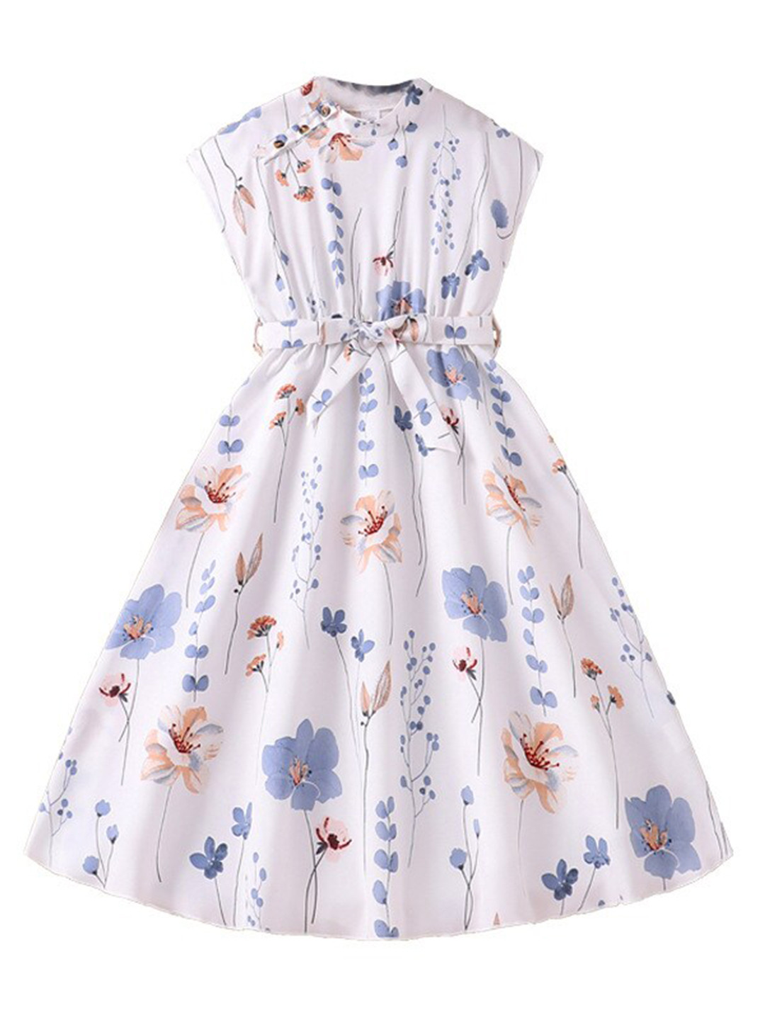 StyleCast x Revolte Girls Floral Printed Extended Sleeves Fit & Flare Maxi Dress