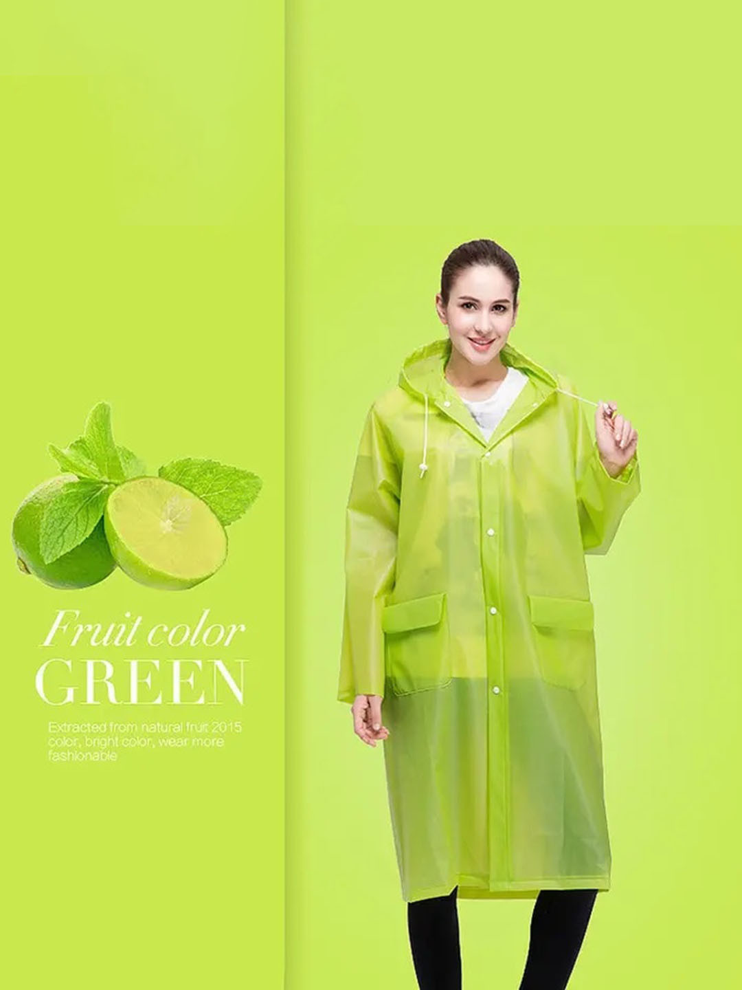 Alexvyan Hooded Waterproof Reusable Rain Jacket