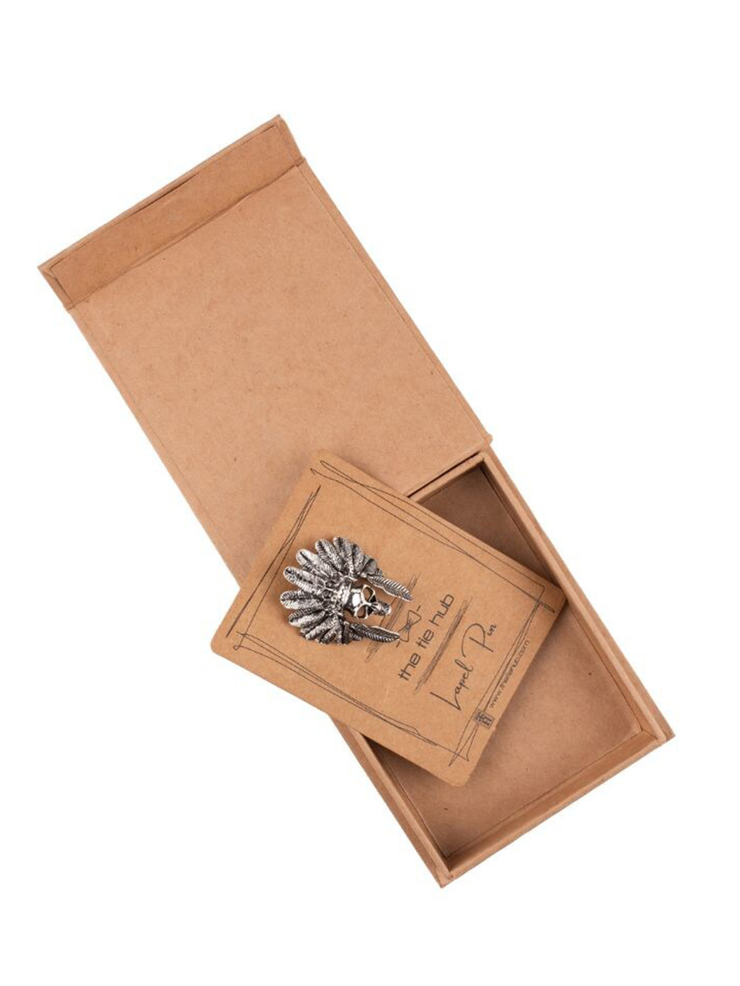 The Tie Hub Men Oxidised Skull Lapel Pin