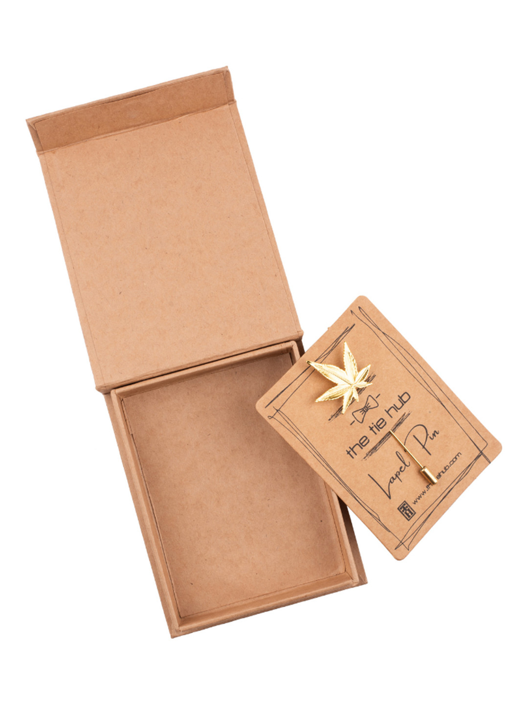 The Tie Hub Men Indica Leaf Metal Lapel Pin