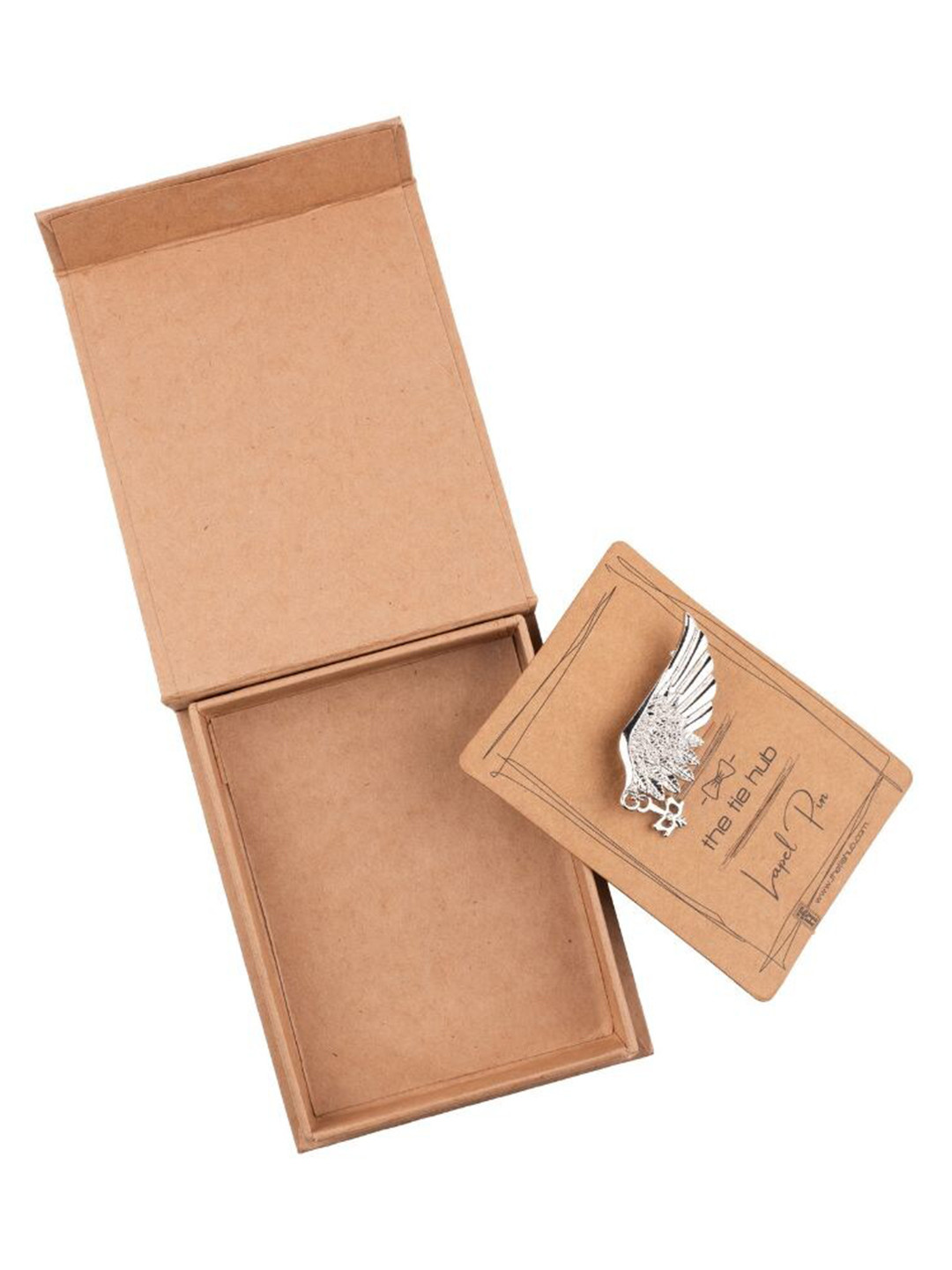 The Tie Hub Men Oxidised Wings Lapel Pin