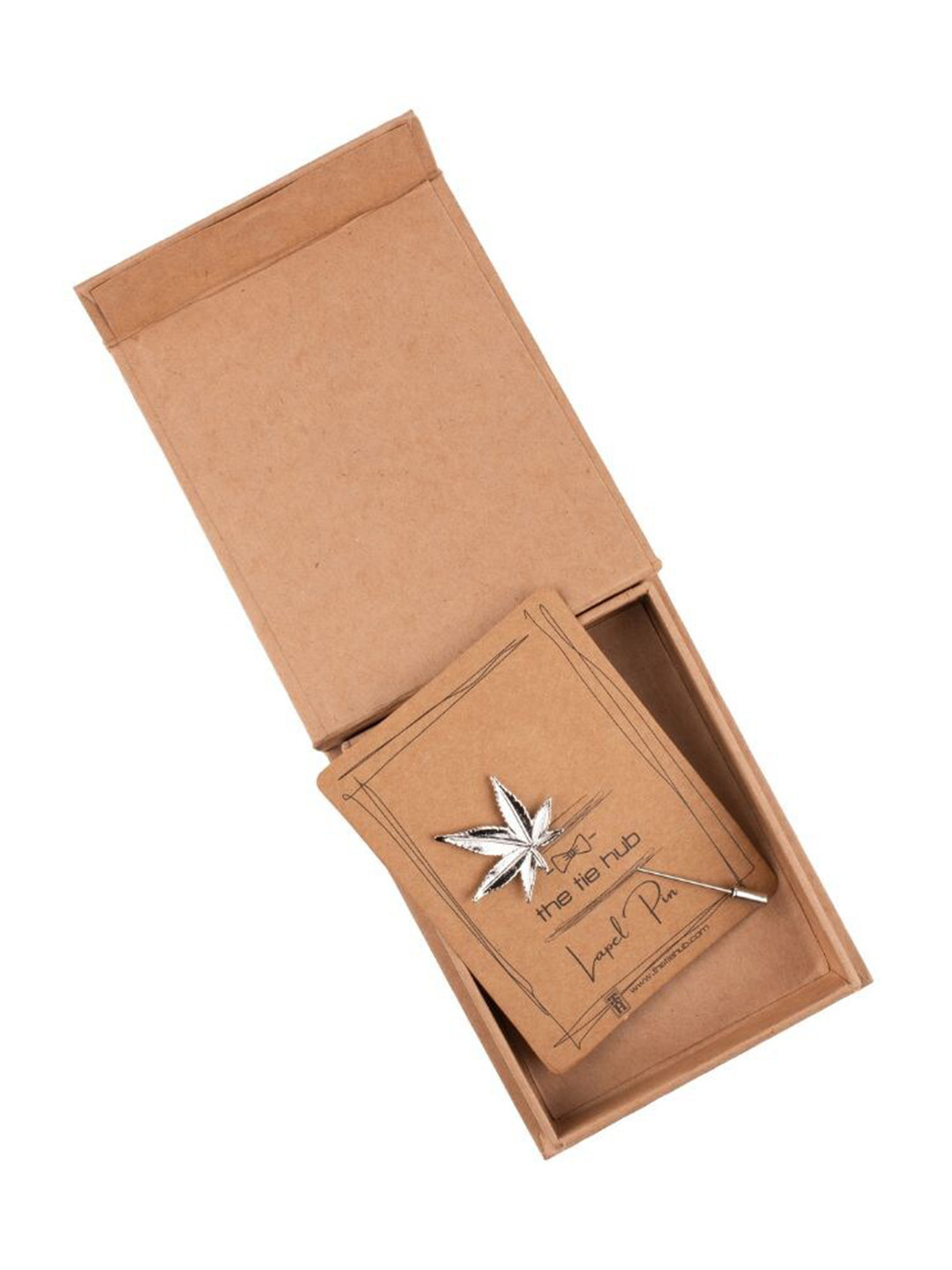 The Tie Hub Men Indica Leaf Metal Lapel Pin