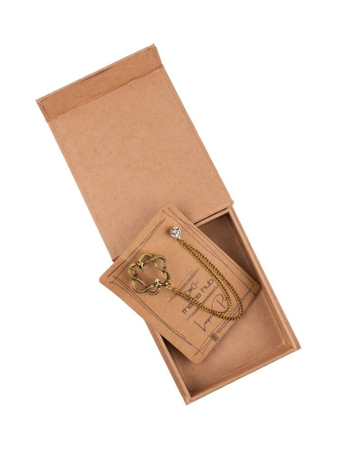 The Tie Hub Men Snake Round Chain Lapel Pin