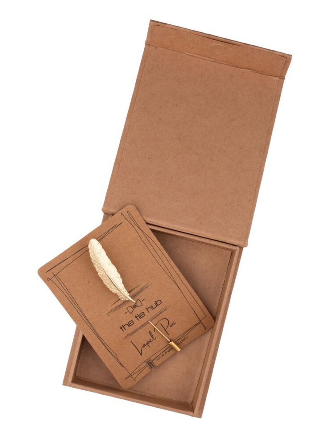 The Tie Hub Men Funky Feather Leaf Lapel Pin