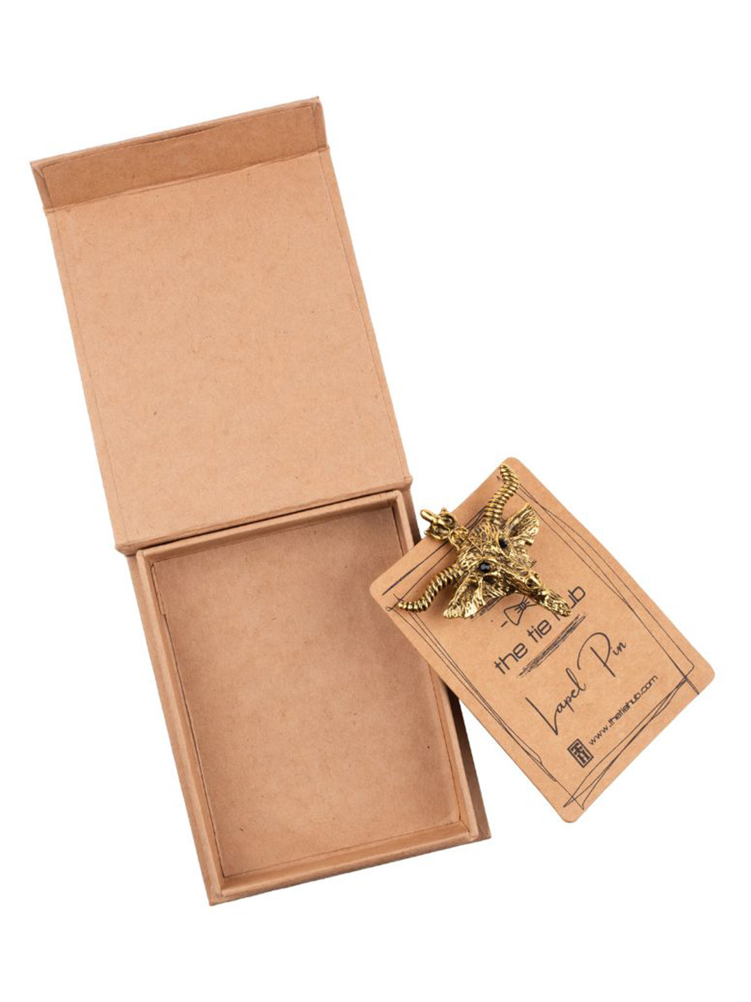 The Tie Hub Men Goat Skull Lapel Pin