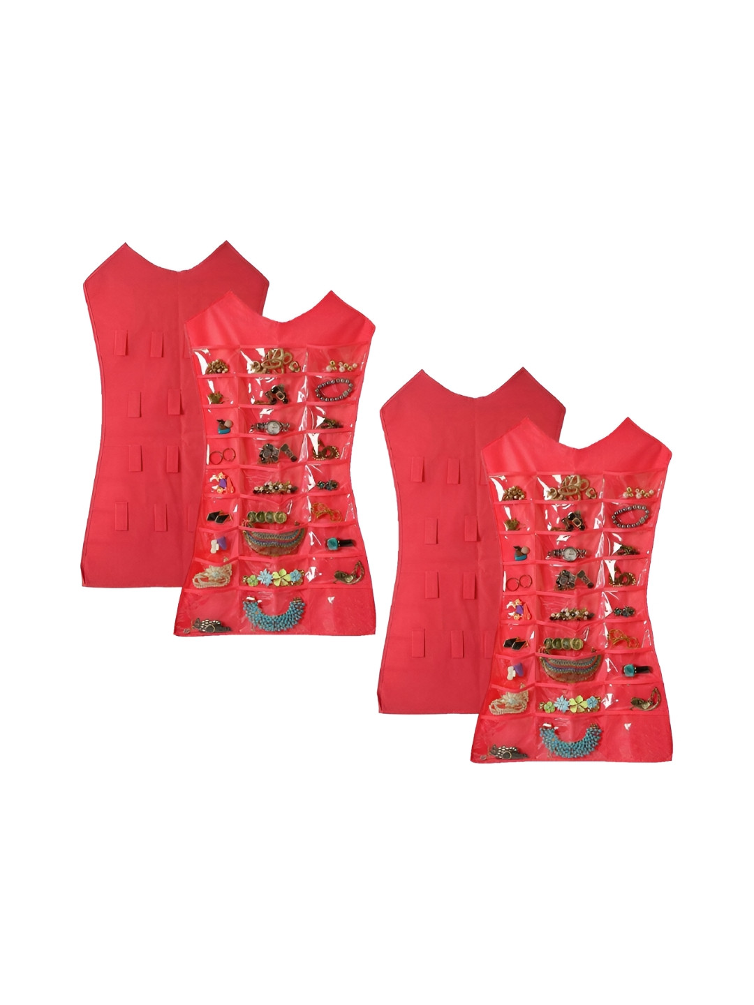 Kuber Industries Pink 2 Pieces  Water Resistant Double Side Hanging Organizer