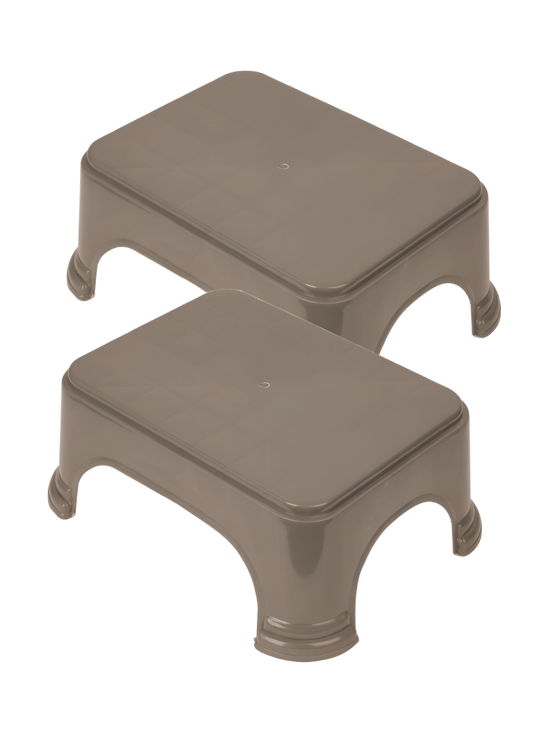 Kuber Industries Brown 2 piece Solid Plastic Bath Accessories Set