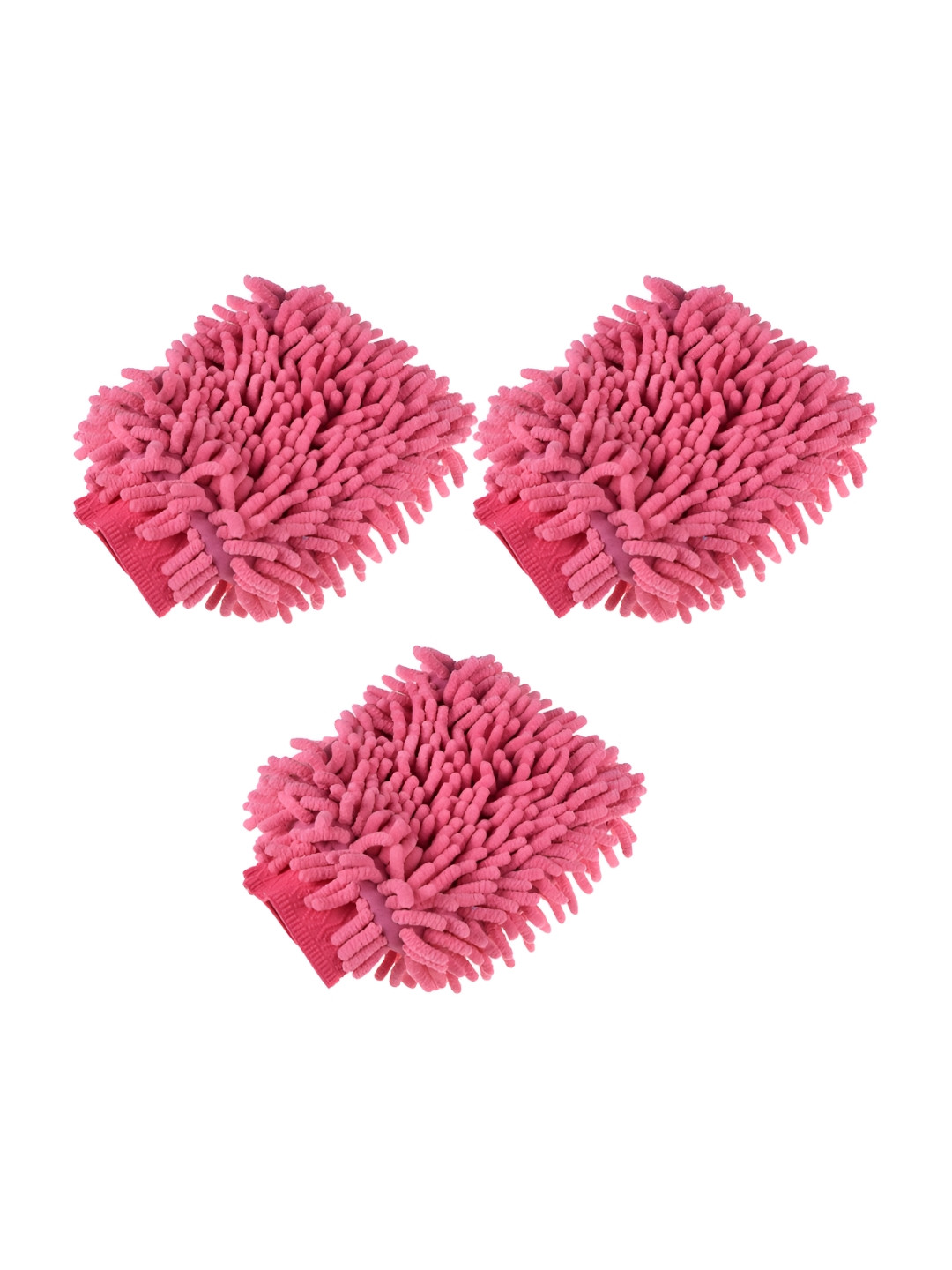 Kuber Industries 3-Pcs Pink 50 GSM Cleaning Gloves