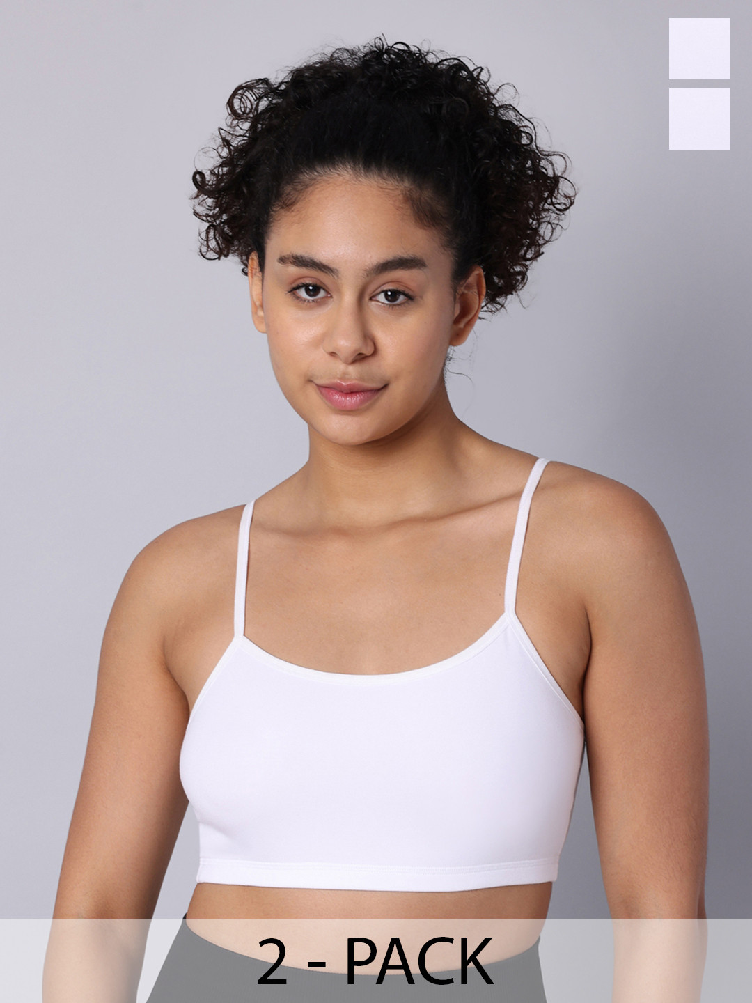 Sillysally Women Pack of 2 Non Padded Double Layer Workout Bras With All Day Comfort