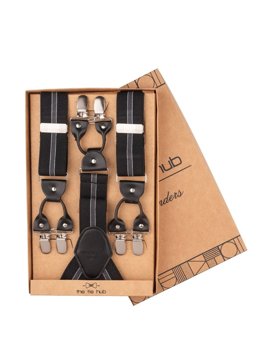 The Tie Hub Textured Y Back Clip On Suspender