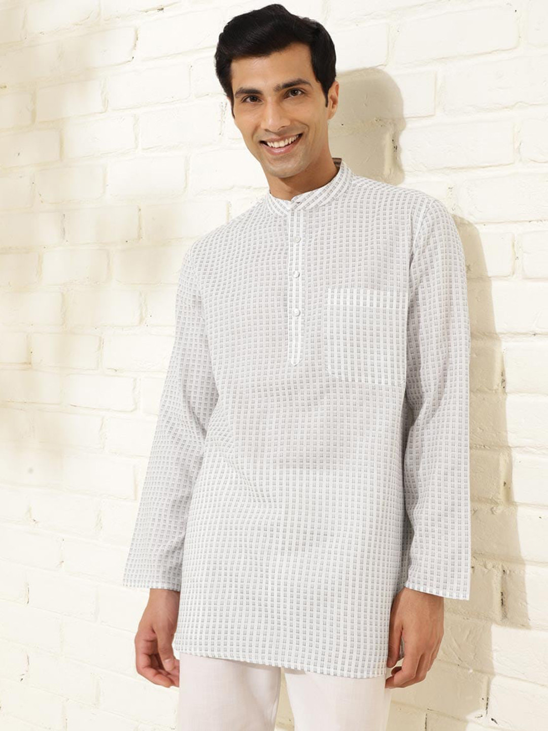Fabindia Striped Cotton Short Kurta