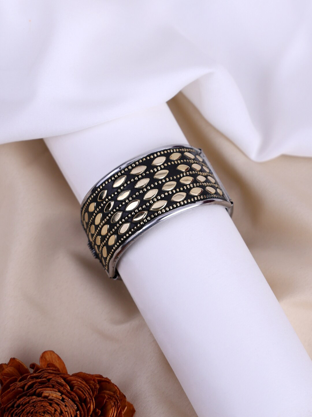 PANASH Silver-Plated Kada Bracelet