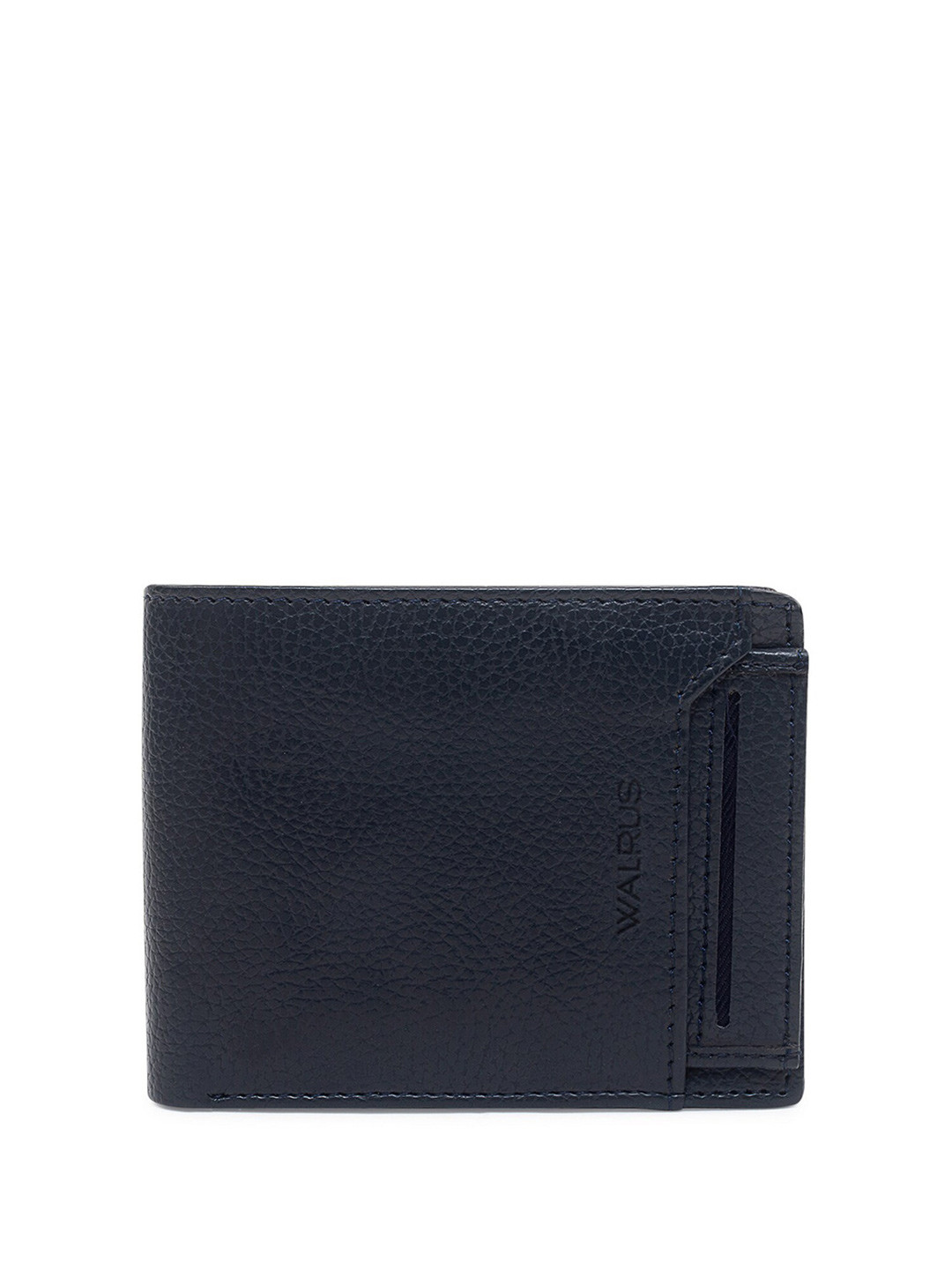 Walrus Men Animal Textured Vegan Leather Two Fold Wallet with SIM Card Holder