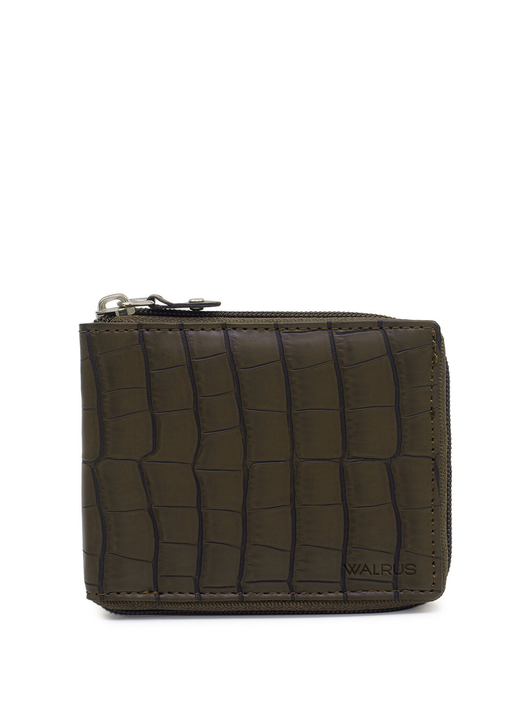 Walrus Men Striped Zip Around Wallet with SIM Card Holder