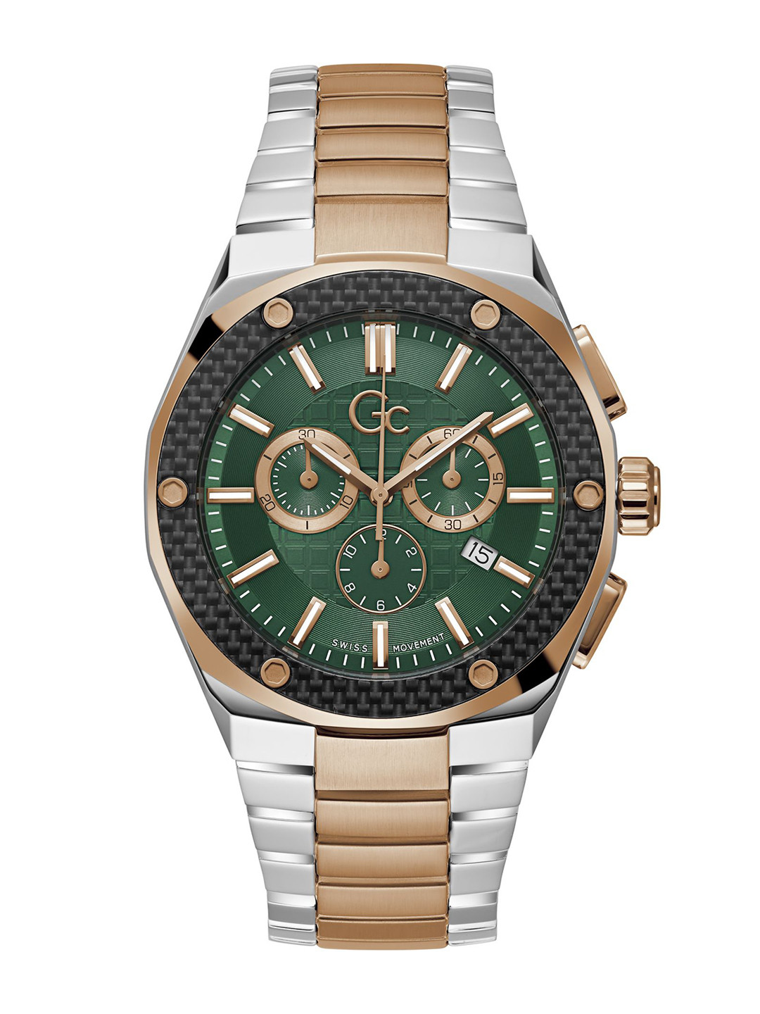 GC GUESS COLLECTION Fiber Green Round Dial Men Quartz Analog Watch - Z37003G3MF