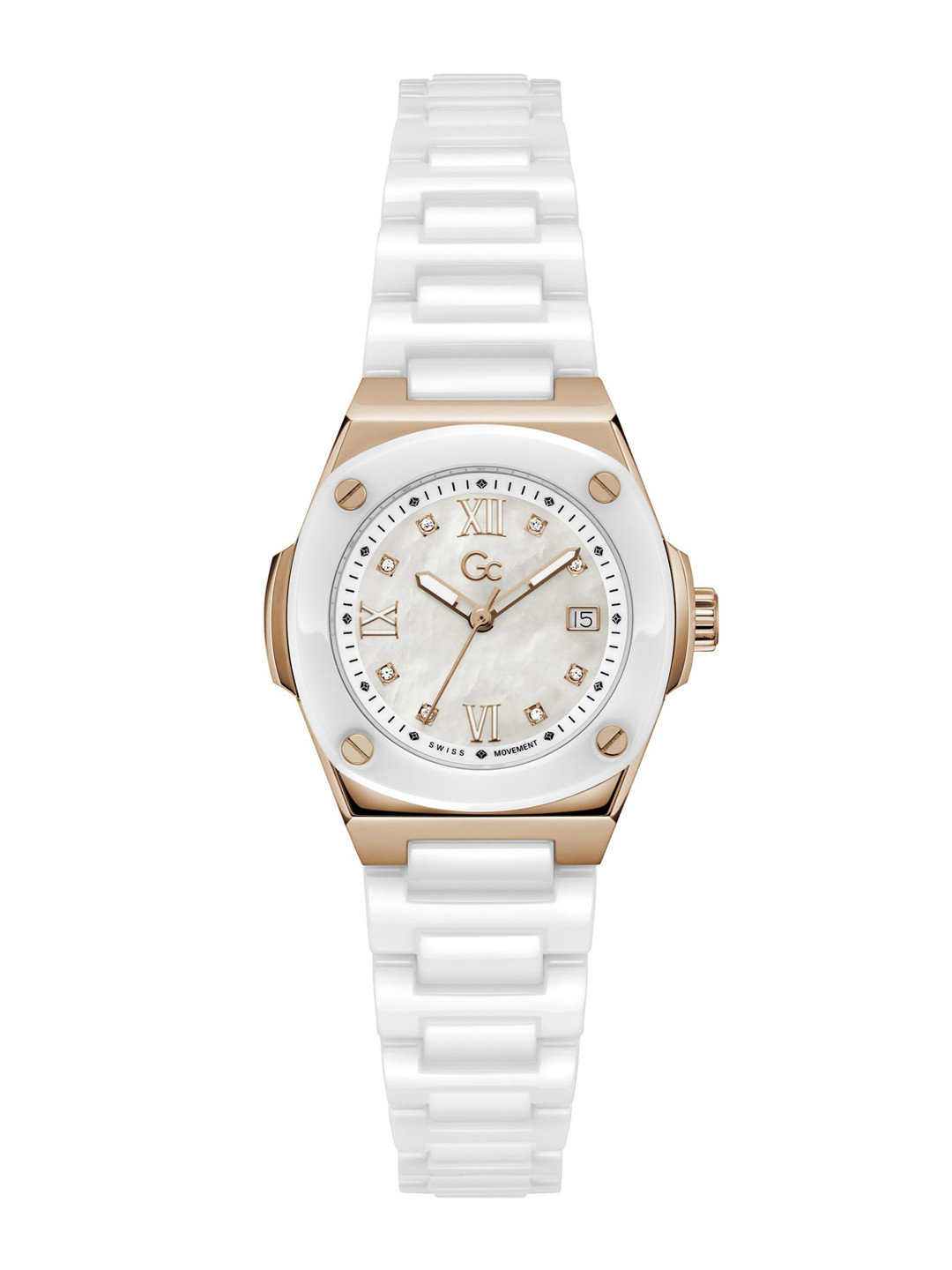 GC GUESS COLLECTION Coussin Shape Mini White Dial Women Analog Watch - Z12006L1MF