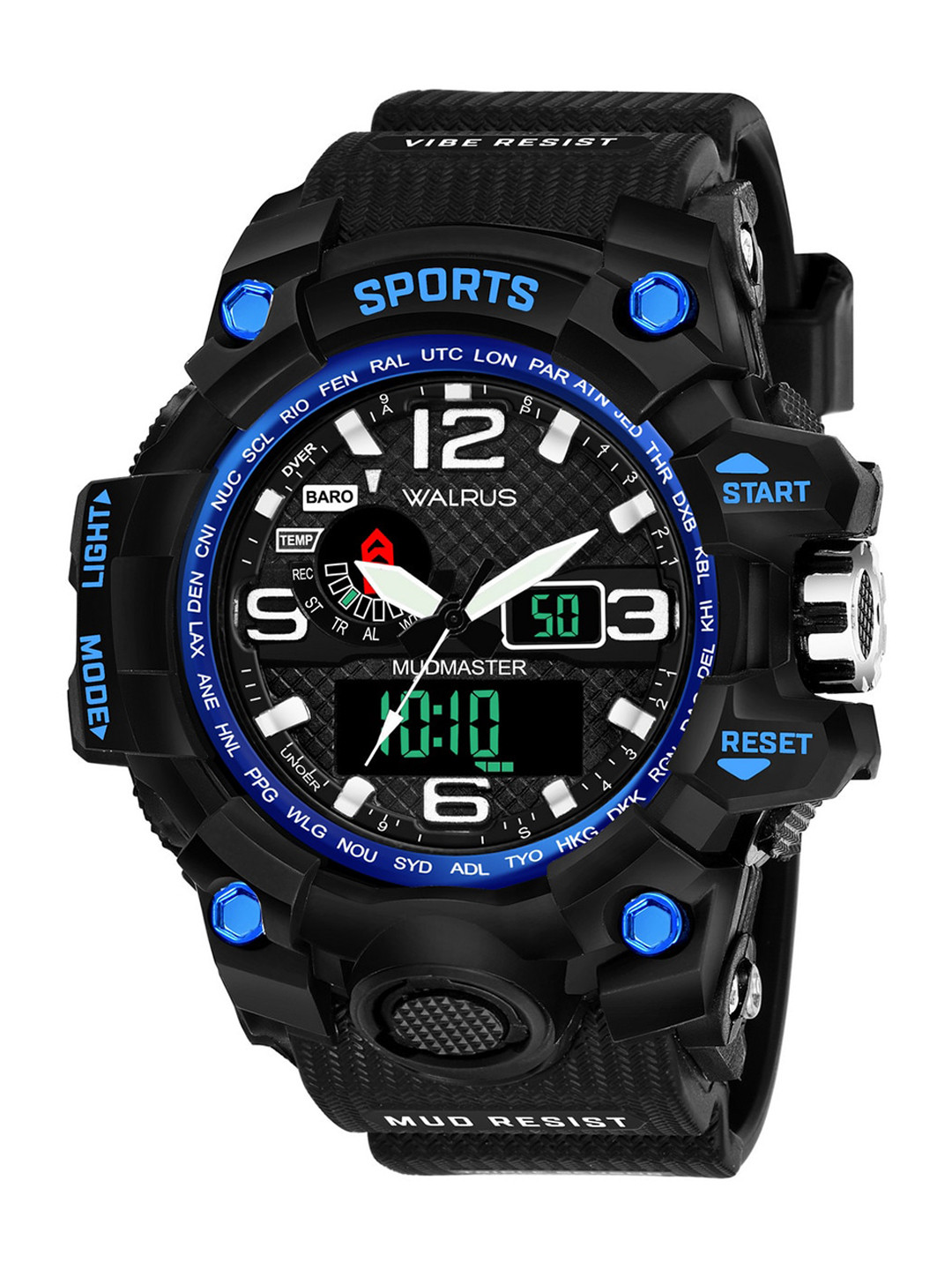 Walrus Sports Unisex Silicon Straps Digital LED Display Watch WWTM-SPORTS-III-020203