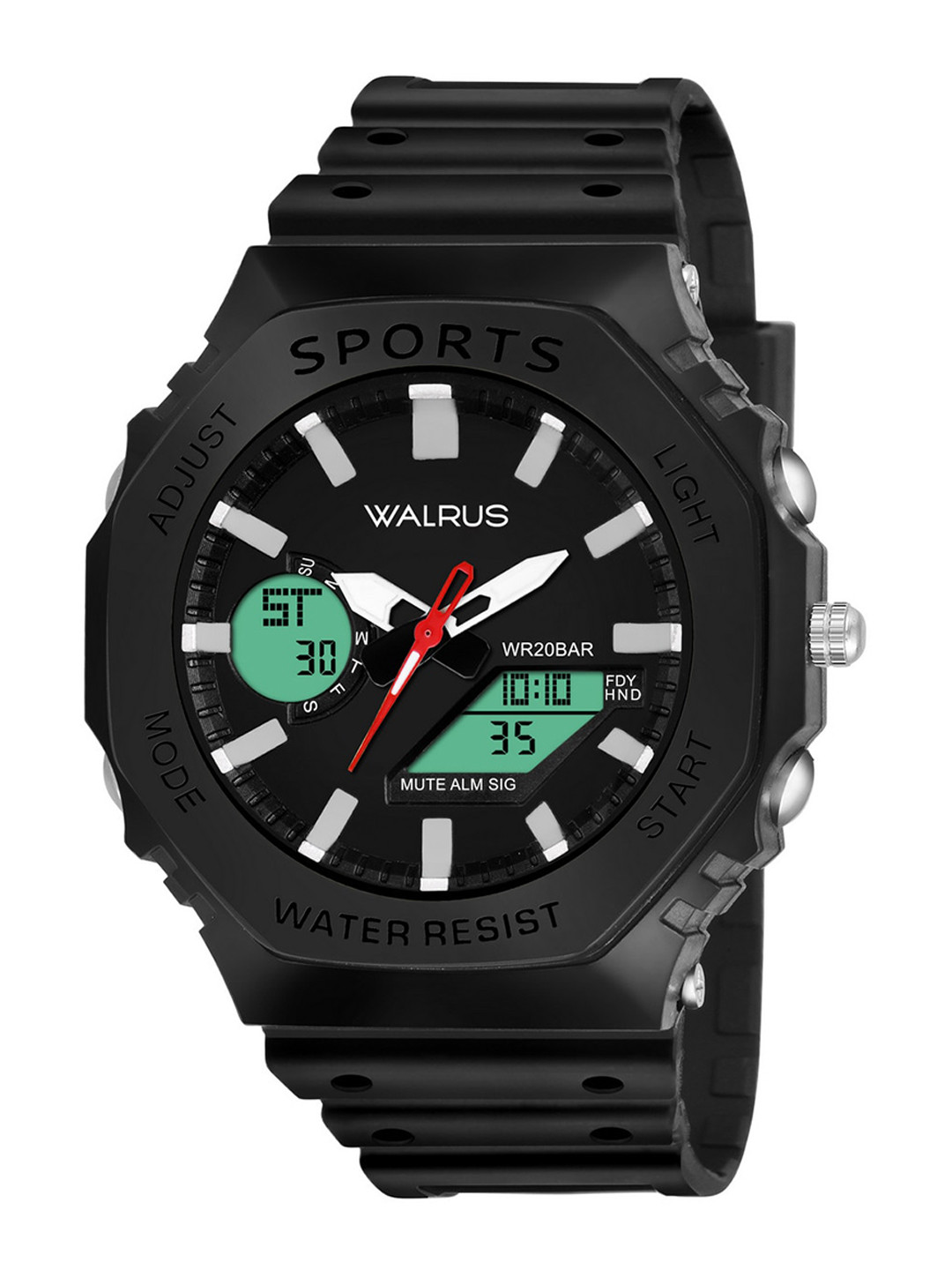 Walrus Sports Unisex Silicon Straps Digital LED Display Watch WWTM-SPORTS-020202