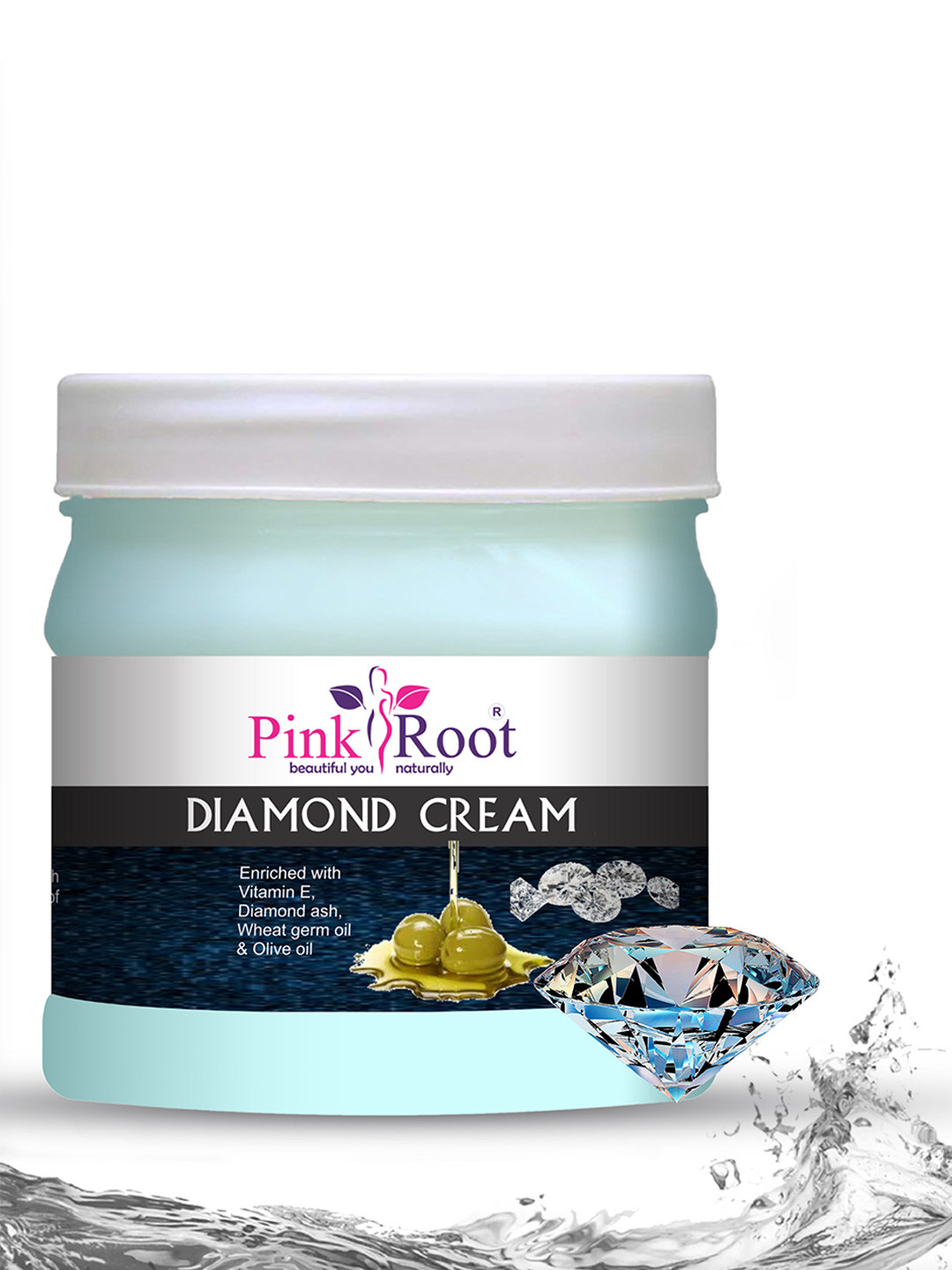 Pink Root Diamond Moisturizing Cream With Vitamin E - 500ml