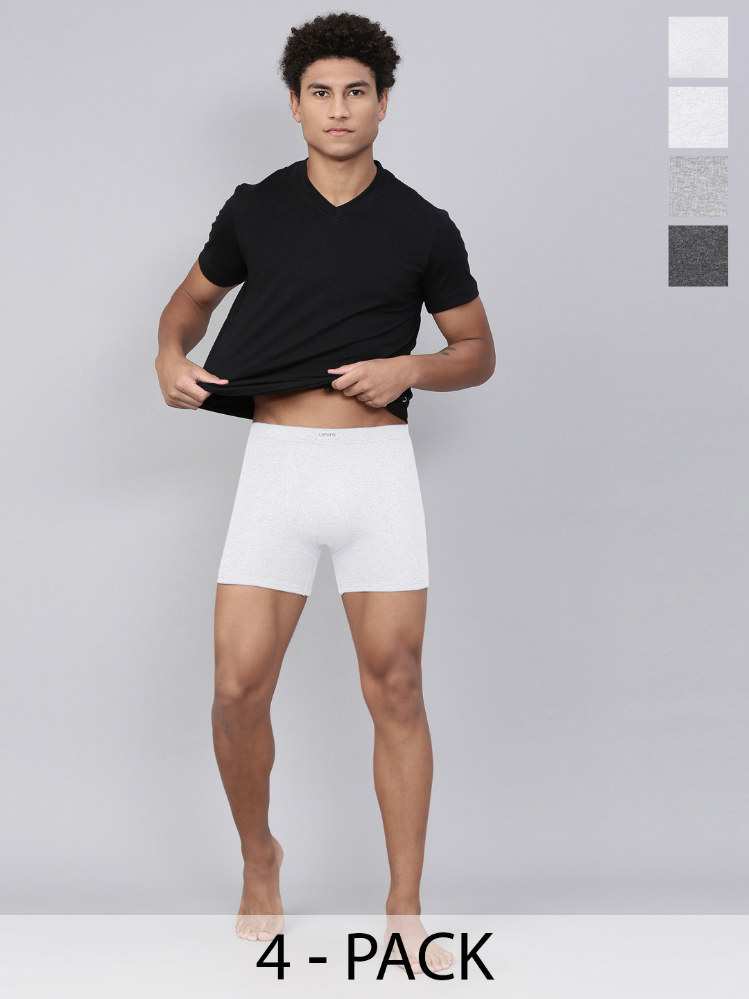 Levis Pack Of 4 Mid-Rise Cotton Trunks 9261321-1-9261047