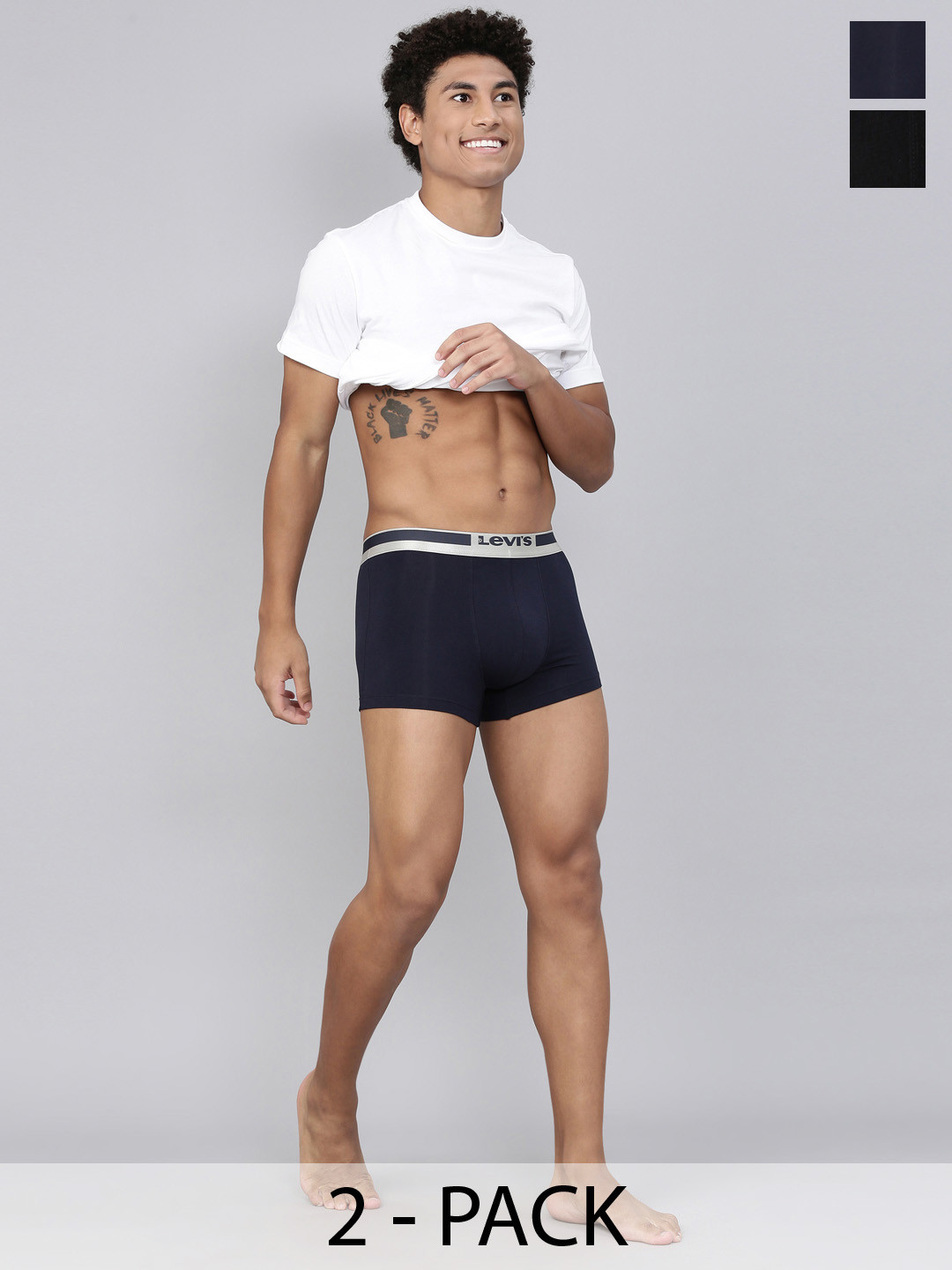 Levis Pack Of 2 Mid-Rise Cotton Trunks 12032628-1-9261149