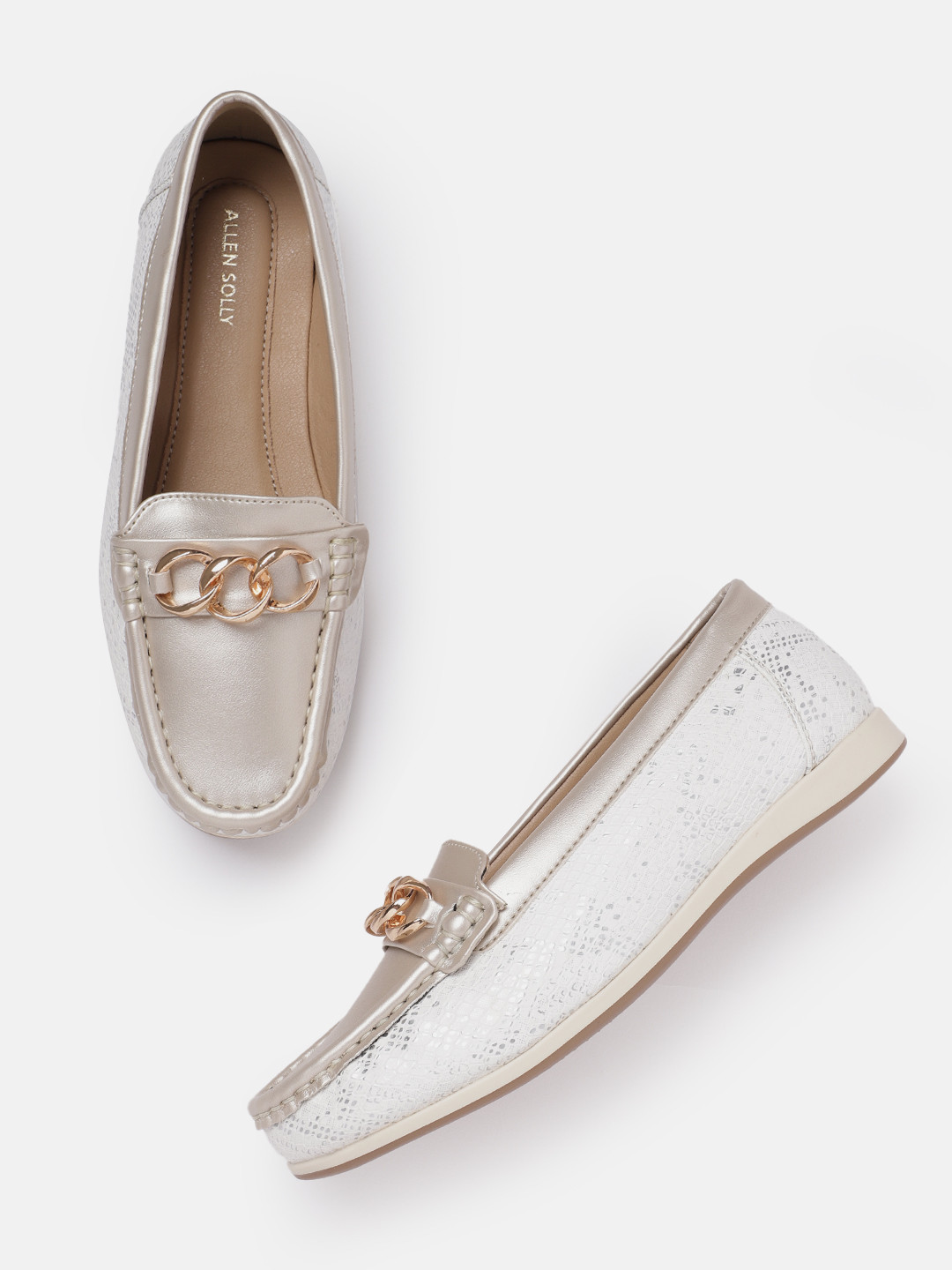 Allen Solly Women Snake Skin Textured Loafers