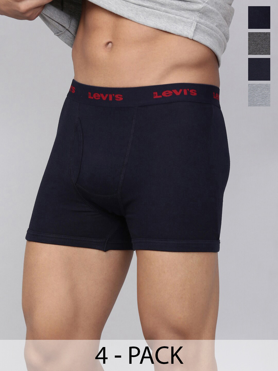 Levis Pack Of 4 Mid-Rise Cotton Trunks 9261259-1-20088730