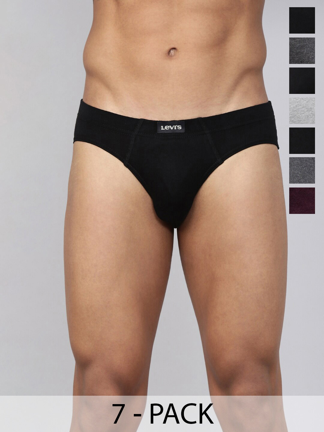 Levis Pack Of 7 Mid-Rise Cotton Trunks 19523504-1-9261263